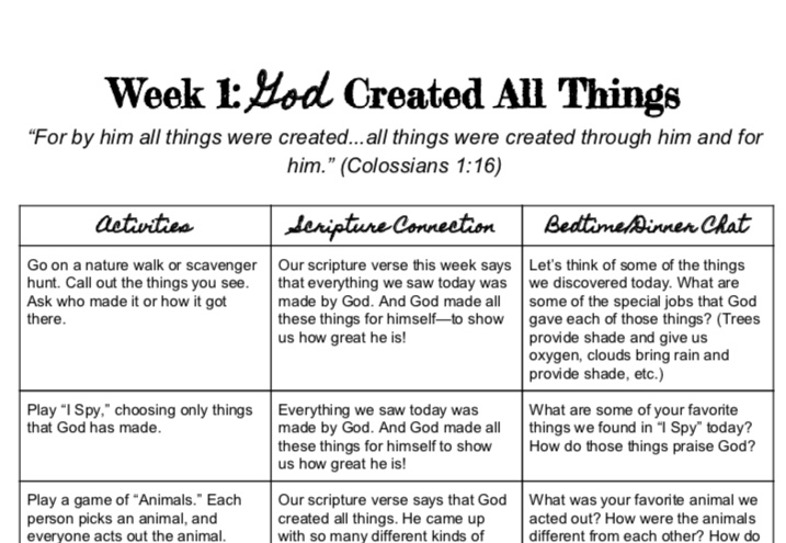 3 weeks of God-focused fall activities